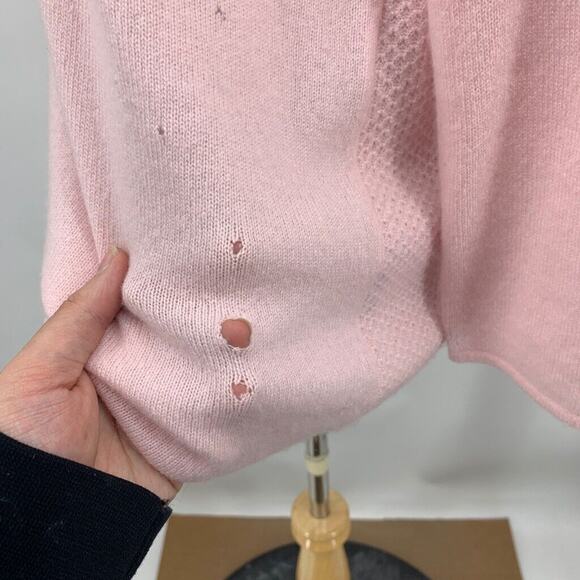 J McLaughlin Sweater Womens XS Extra Small Baby Pink Cashmere 3/4 Sleeve *READ - Picture 5 of 14